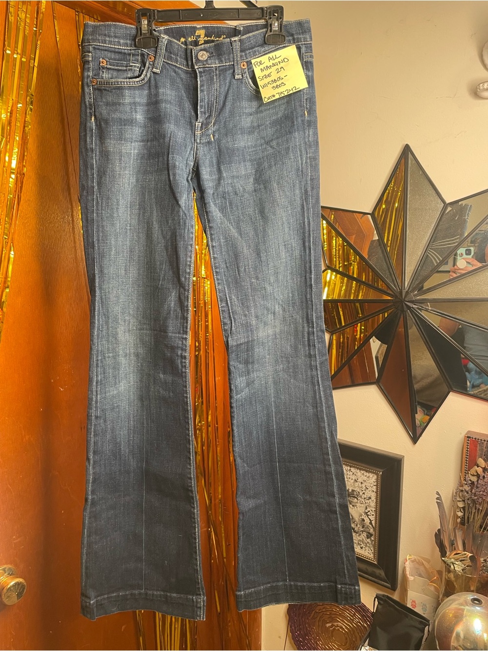 7 For All Mankind Dark Indigo Denim Jeans